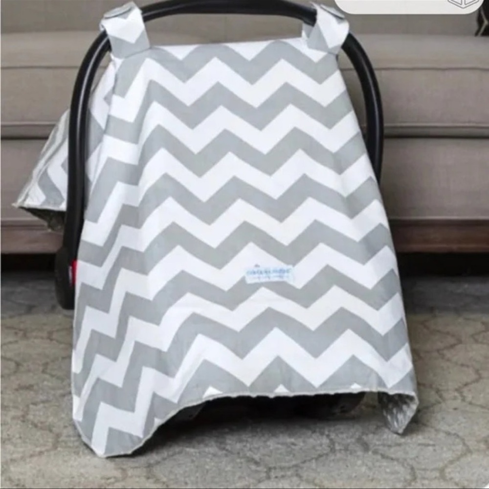 Gray Chevron Car Seat Cover